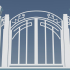 3D entrance iron gate image