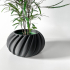 The Oro Planter Pot with Drainage | Tray & Stand Included | Modern and Unique Home Decor for Plants and Succulents  | STL File image