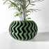 The Noli Planter Pot with Drainage | Tray & Stand Included | Modern and Unique Home Decor for Plants and Succulents  | STL File image