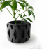 The Rano Planter Pot with Drainage | Tray & Stand Included | Modern and Unique Home Decor for Plants and Succulents  | STL File image