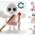 Cobotech Articulated Skeleton Cupid, Skelly Cupid, Skelly valentine angel image