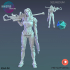 Netrunner Girl Set / War Device Hacker / City Officer / Cyberpunk Warrior / Alien Soldier / Mysterious Colonist / Space Assasin / Cosmic Invasion / Trooper Attack / Human Settler / Sci-Fi Encounter image