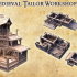 Medieval Tailor House - Tabletop Terrain - 28 MM image