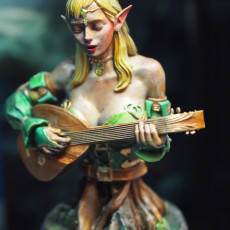 Picture of print of Wood Elf Bard Bust