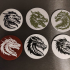 A set of Dragonhead coasters image