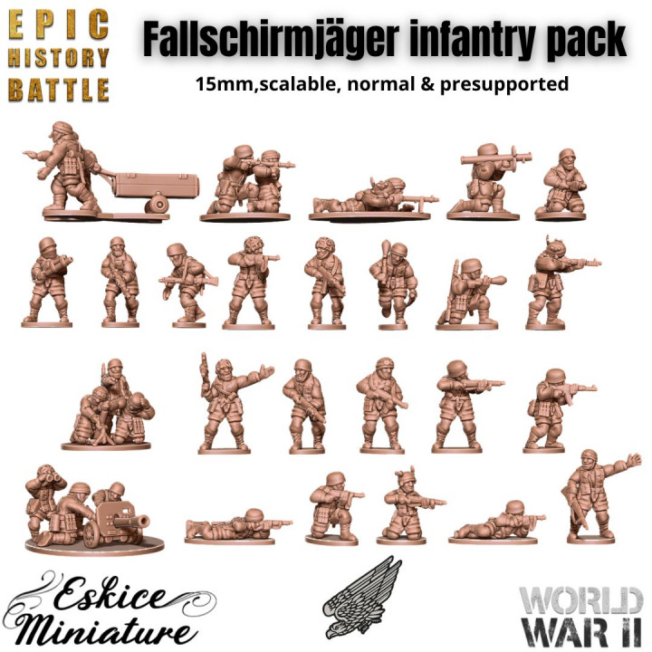 FSJ - Fallschirmjäger infantry pack - 15mm for EHB's Cover