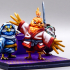 Sparrow Warrior Trio - Hiina, Ishi, & Tome, Yosuzume Mercenaries (Pre-supported) print image
