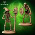 Skeletons : warrior and wizard image
