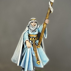 Picture of print of Damsel of Gallia on Foot - Highlands Miniatures