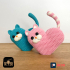 KNITTED HEART KITTEN / MULTI PARTS AND COLOR FILE image