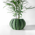 The Balu Planter Pot with Drainage Tray & Stand: Modern and Unique Home Decor for Plants and Succulents  | STL File image