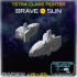 Tetra Class Fighter - Starship Miniature with Rod & Base image