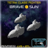 Tetra Class Fighter - Starship Miniature with Rod & Base image