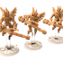 Cinan - Anubis - Chemou - Pakhon: Support, Battle Drone, space robot guardians of the Necropolis, modular posable miniatures image