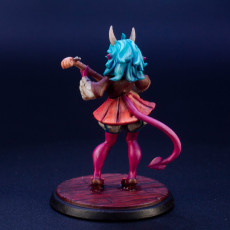 Picture of print of Amora the Tiefling Bard + Variant