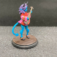 Picture of print of Amora the Tiefling Bard + Variant