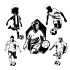 FOOTBALL PLAYER KEYCHAIN BUNDLE SET / EARRINGS / NECKLACE image