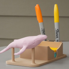 Picture of print of Whale Post-It dispenser