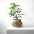 The Jasen Planter Pot with Drainage Tray & Stand: Modern and Unique Home Decor for Plants and Succulents  | STL File image