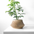 The Jasen Planter Pot with Drainage Tray & Stand: Modern and Unique Home Decor for Plants and Succulents  | STL File image