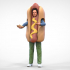 N4 Salesperson hotdog Seller 3D print model image