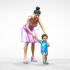 N1 A Woman takes Care of a Child Miniature image