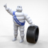 Michelin man with his tire image