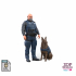 K9 police officer with dog 3D print model image