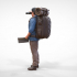 N4 Hiker with binoculars and backpack 3D print model image