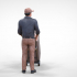 Package delivery guy with hand cart or construction worker 3D print model image