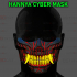 Hannya Cyber Half Mask - Halloween Cosplay image