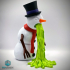 Puking Snowman image