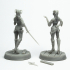 Tiefling Rogue | Two Poses & Tail/No Tail Options|  RPG Hellspawn Hero Mini With Sword And Knife Options For Tabletop Games & Skirmish Wargames image