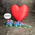 Love dragon in gift mode - including heart box image