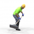 N10 Construction worker with shovel 3D print model image
