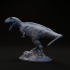 Acrocanthosaurus roaring 1-35 scale pre-supported dinosaur image