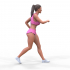 Woman Running with Athletic Outfits image
