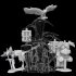 Bstmn17: Part 2 Accessories. Captives/eagle and Armour stand for the Clovis Minotaur Lord on throne diorama. (un-supported) image
