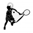 CHARMING TENNIS PLAYER KEYCHAIN / EARRINGS / NECKLACE image