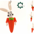 Cobotech Articulated Carrot Bunny Keychain by Cobotech image