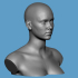 REALISTIC FEMALE BASE BUST HEAD WITHOUT HAIR image