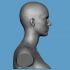 REALISTIC FEMALE BASE BUST HEAD WITHOUT HAIR image