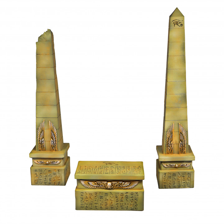 Tombs - Obelisk set 28mm - Good for Tomb Kings's Cover