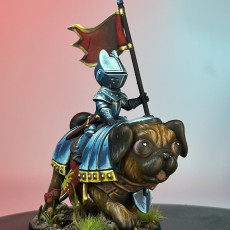 Picture of print of Battle Pug! Pug Mount + Knight (includes unmounted versions)