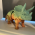 Triceratops, Articulated fidget Dinosaur, Print-In-Place, Cute Animal print image