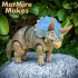 Triceratops, Articulated fidget Dinosaur, Print-In-Place, Cute Animal image