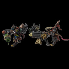 Picture of print of Ratkin gatling gunner fantasy miniature (multiple models)