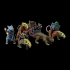 Giant/Dire rats including carrying pack rats and giant rat squires (multiple models in varied poses) print image