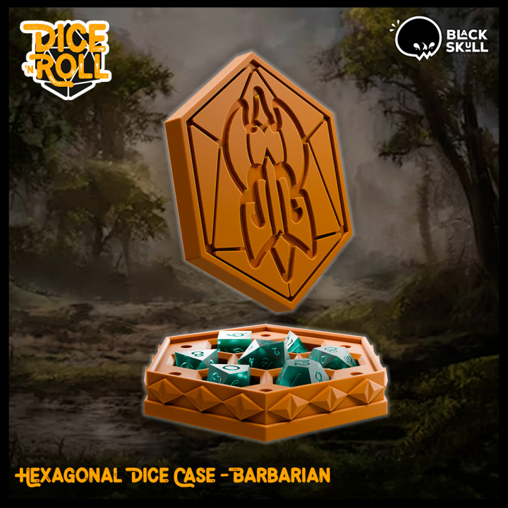 Hexagonal Dice Case - Barbarian's Cover