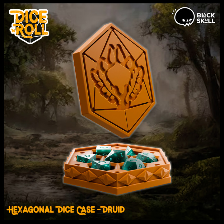 Hexagonal Dice Case - Druid's Cover